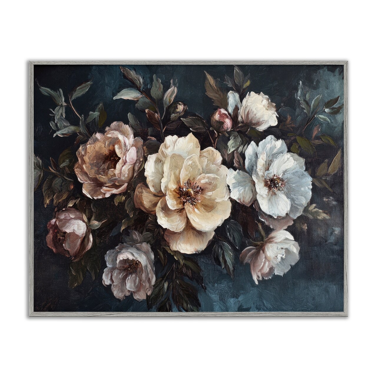 Stupell Industries Bold Vintage Blooms Framed Giclee Wall Art Design by Petal Prints Design